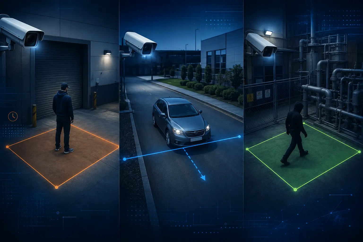 Loitering Detection vs Line Crossing vs Intrusion Detection
